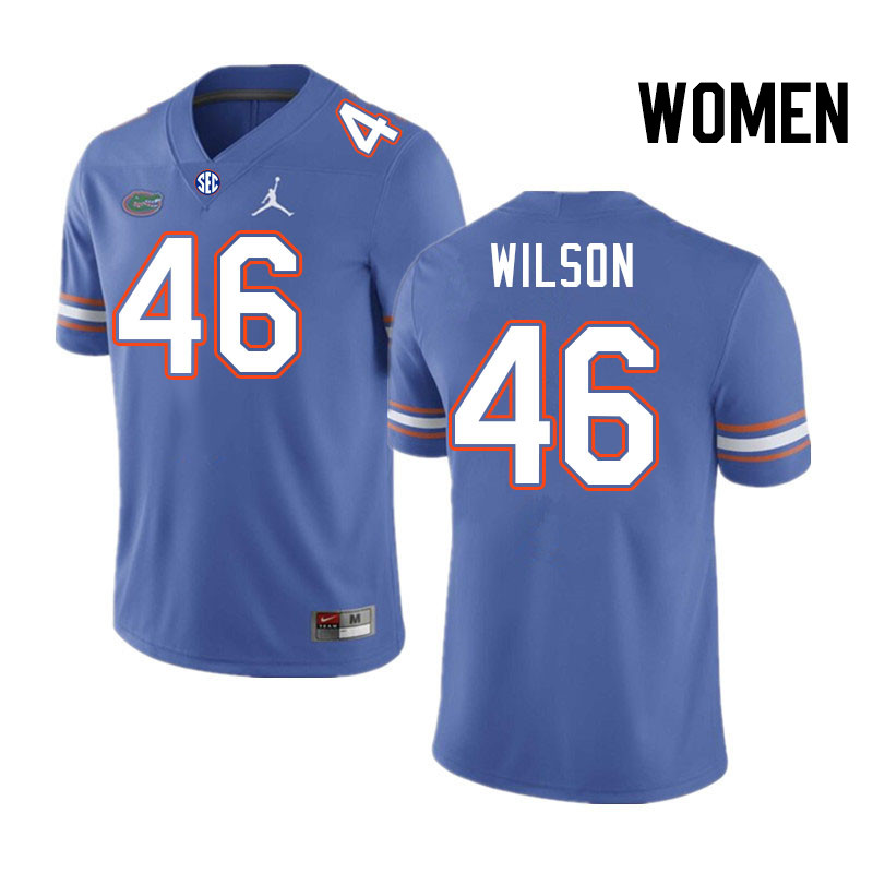 Women #46 Ethan Wilson Florida Gators College Football Jerseys Stitched-Royal